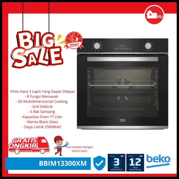 OVEN LISTRIK BEKO BBIM13300XM BUILT IN OVEN 77LITER