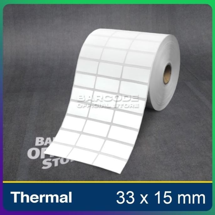 

Label Stiker Termal 33X15Mm / 33 X 15 / 33X15 Mm 3 Line(1Slop)