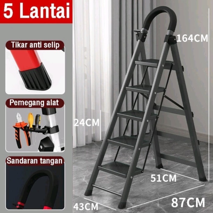 

Tangga Besi Lipat Hitam Kokoh Best Quality
