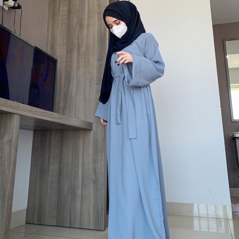 Gamis Abaya Remaja Zaa Basic Tui Tuey Polos Hitam Gamis Abaya Remaja