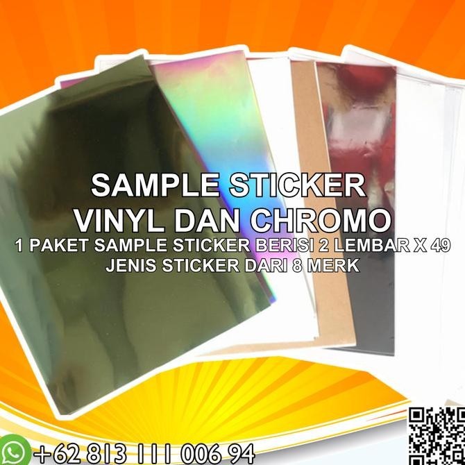 

Sticker Vinyl Laser Paket Sample Stiker Laser