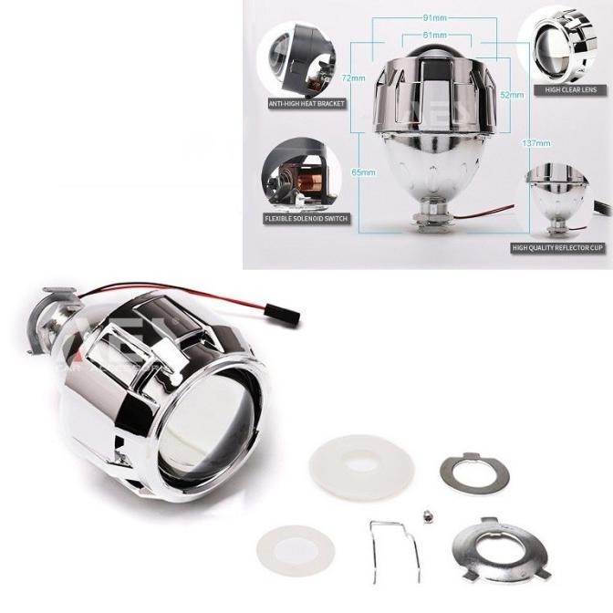 Lensa Led Projector Mobil Motor Shroud Gg H1 Projie Hid Lensa 2.5