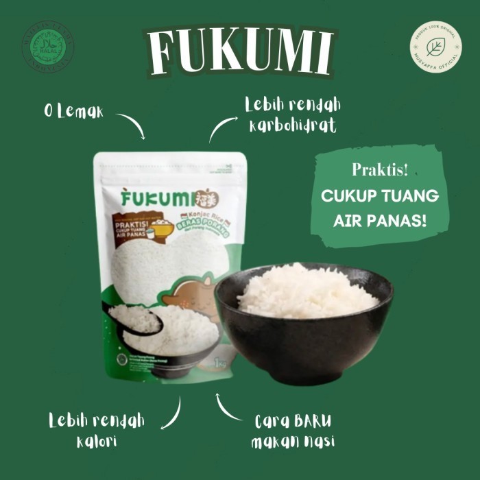 

Fuku Beras Porang Pouch 1Kg / Shirataki / Konjac Rice