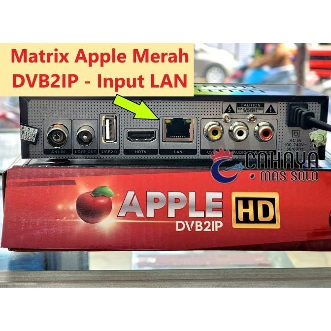 Receiver TV Set Top Box Matrix Apple DVB T2 Digital DVBT2 Antena apel