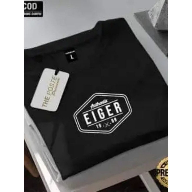 Kaos pria distro EIGER warna hitam
