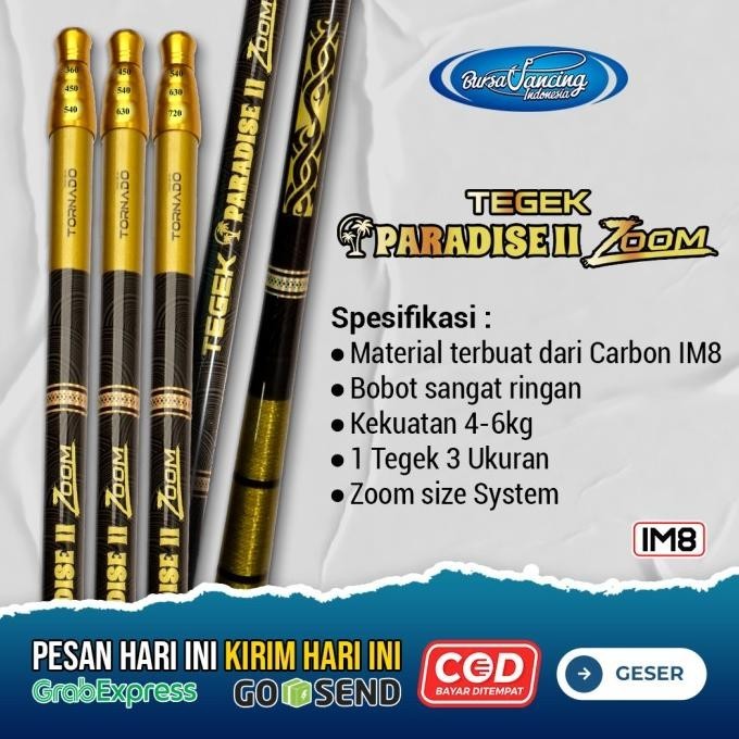 Tegek Paradise Ii Zoom Powerful Tornado Carbon Kelenturan Medium