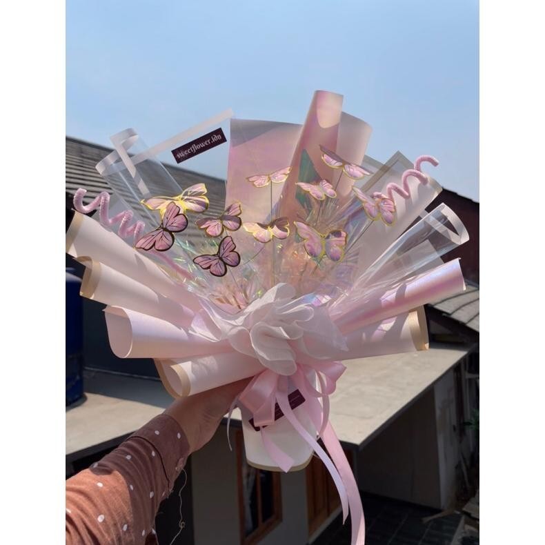 (BUTTERFLY) Buket kupu-kupu, buket kupu-kupu lampu LED