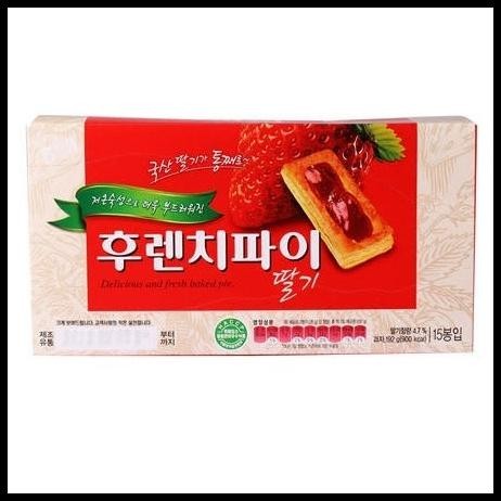 

[15 Pcs] Crown Haitai French Strawberry Pie - Kue Pie Stroberi Korea