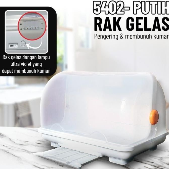 Uphome Rak Piring Dan Gelas Dilengkapi Dengan Sinar Uv Rak Pengering Piring Mangkok Gelas Sendok Aji