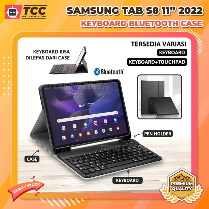 Samsung Tab S8 5G 2022 11 X700 X706 Keyard Case Flip Sarung Casing