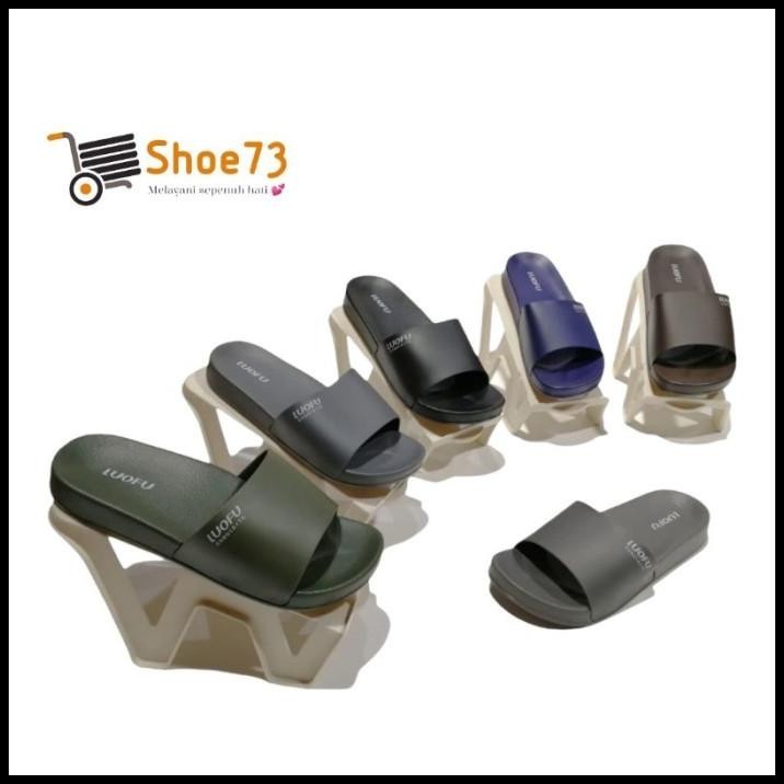 LUOFU E 6169 - KP5W SIZE 40-44 ORIGINAL SANDAL SELOP JELLY PRIA IMPOR