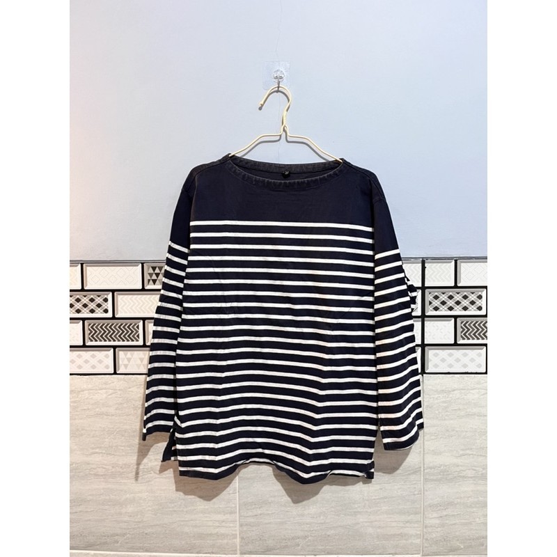 Kaos uniqlo longsleeve kaos lengan panjang kaos stripe shirt