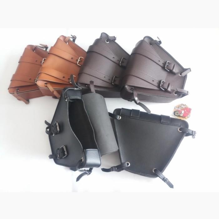 Tas motor classic / side bag / cover aki motor custom japstyle cb100 Import Premium