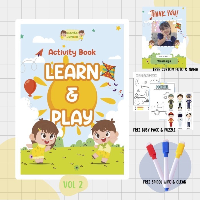 

Busy Book - Activity Book Buku Edukasi Anak 3 Tahun Paud TK Mr Nanas