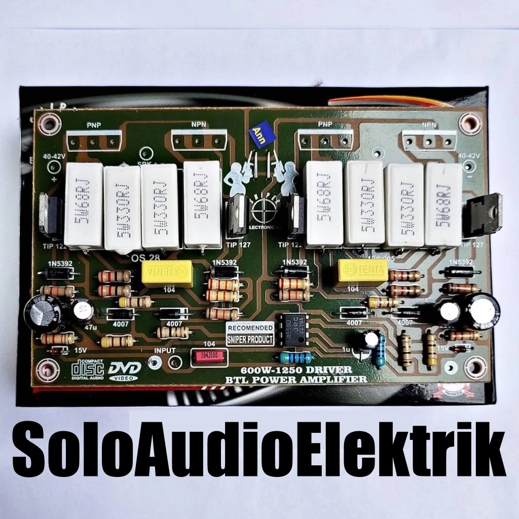 Kit Driver Power Amplifier BTL 600 - 1250 Watt Sniper