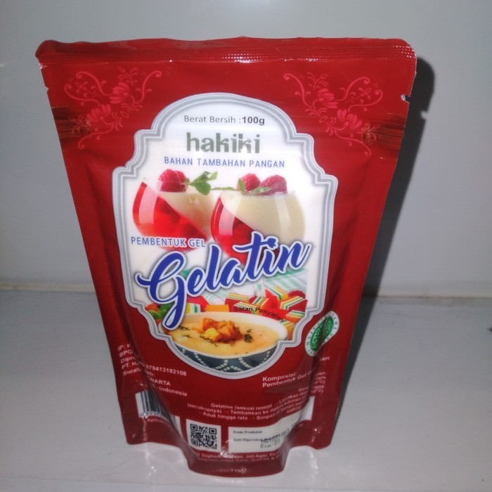 

HAKIKI GELATIN BUBUK 100GR HALAL COCOK UNTUK PUDING,CREAM,PERMEN,DLL K01