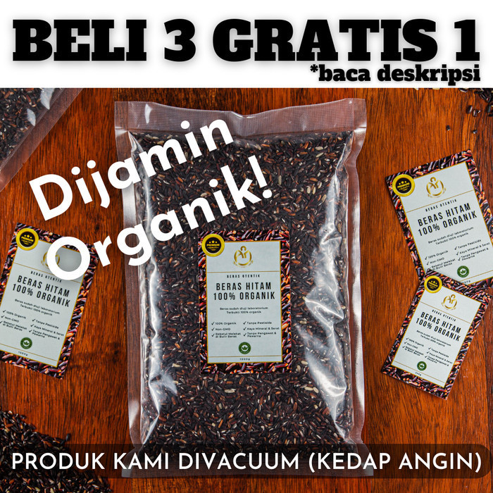 

BERAS ORGANIK Beras Hitam Otentik 100% Organik 1000gram/1kg K01