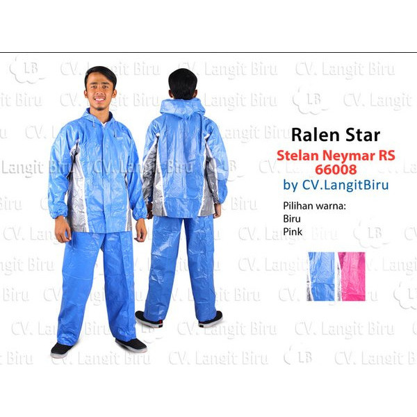 Jas Hujan Setelan Neymar 66008 Ralen Star Jaket Karet Premium Raincoat