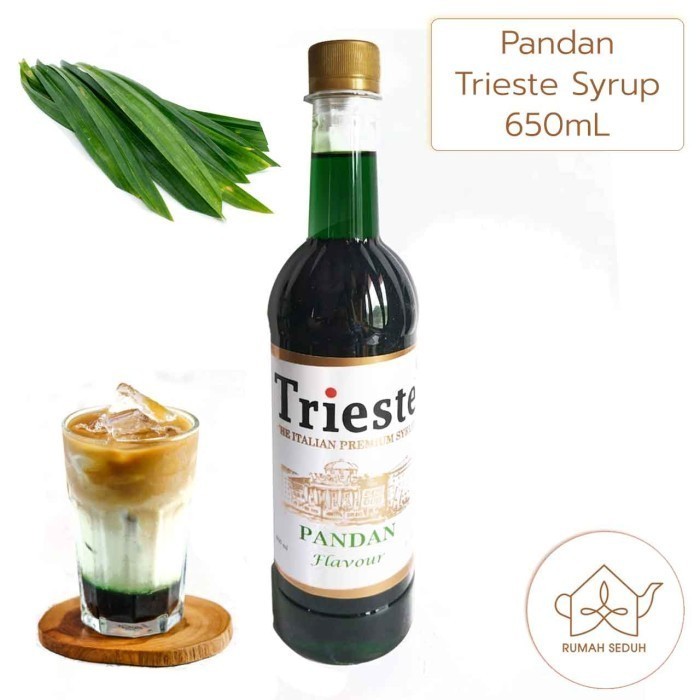 

650Ml Sirup Pandan Merk Trieste - Pandan Italian Syrup