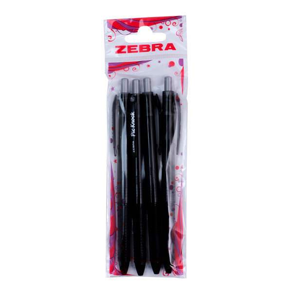 

Zebra Pic Knock Semigel - Retractable Pulpen 0.7 Mm Isi 4 Warna Hitam