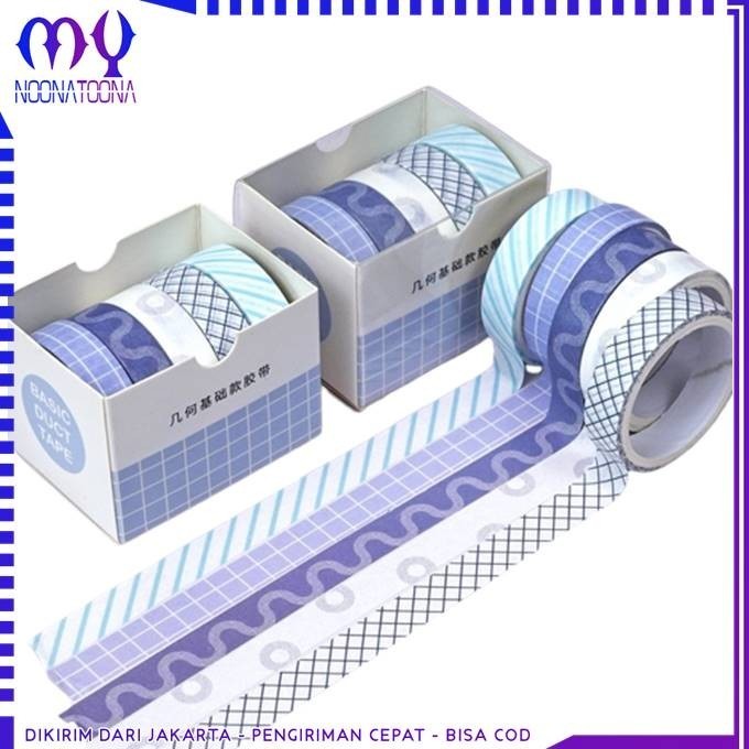 

WASHI TAPE MINI AESTHETIC ISI 5 WASHITAPE CARTOON LUCU WARNA WARNI