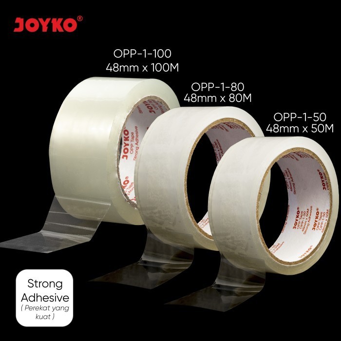 

OPP TAPE LAKBAN BENING JOYKO OPP-1-50M ~ 100M 48MM STRONG ADHESIVE