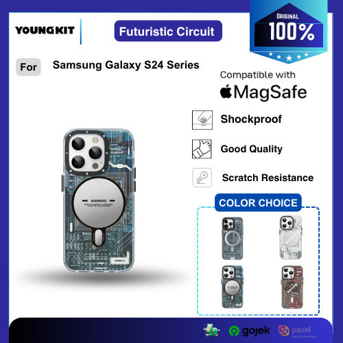 YOUNGKIT Case iPhone 15 Pro Max 15 Plus YOUNGKIT Futuristic Circuit Magsafe - Primary Focuss