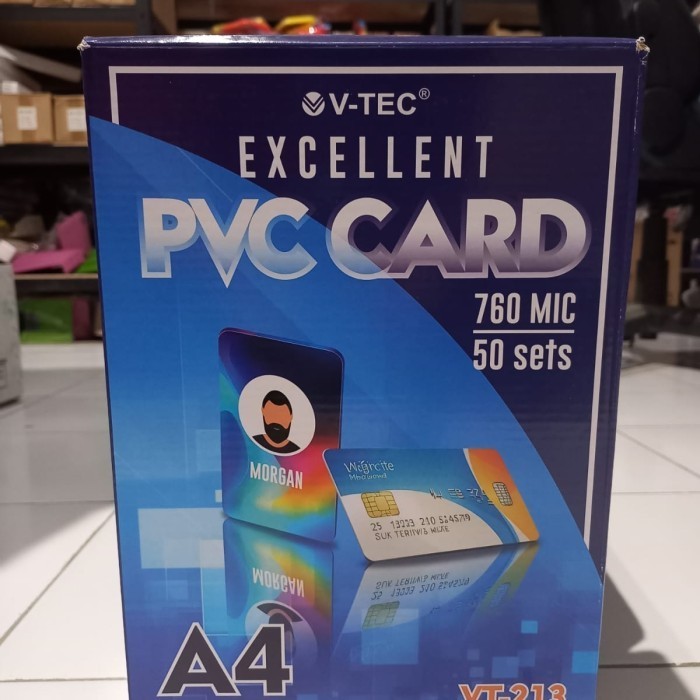 

Pvc Id Card V-Tec 0.76Mic Isi 50Set