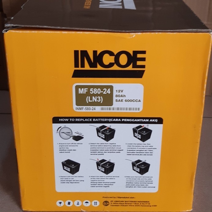 Aki Mobil Mercedes Series Incoe Mf 58024 Aki Kering (Maintenance Free)