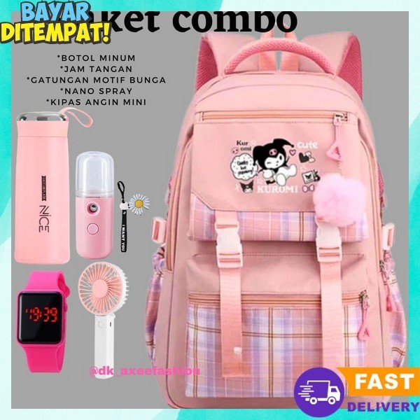 Tas Ransel Kerja Wanita Casual Kuliah Murah Tangsel Ukuran Tas Cewek Laptop Backpack Perempuan Dewas