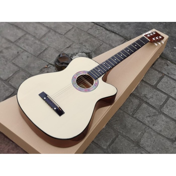 Ami Gitar Murah Akustik Cutway Natural Bandung