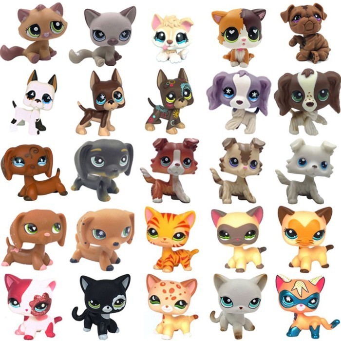 Littlest Pet Shop Pink Sparkle Short Hair Cat Lps Toys Kitty Kids