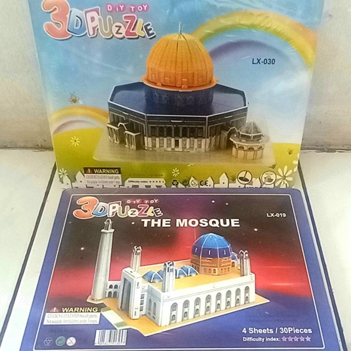 MINIATUR AL-QUDS PUZZLE 3D MASJID AL-AQSHA KUBAH SHAKHRAH DOME OF ROCK