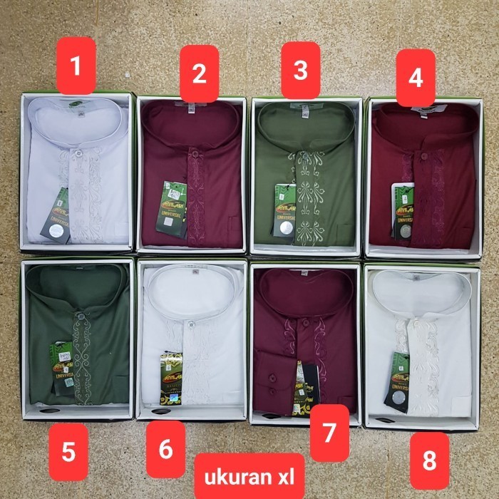 Baju Koko Atlas Lengan Panjang Original Ukuran Xl