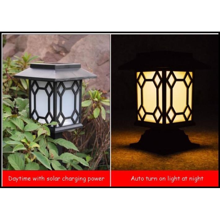 LAMPU HIAS PAGAR TAMAN TENAGA SURYA LAMPU DEKORASI TAMAN LED MINIMALIS