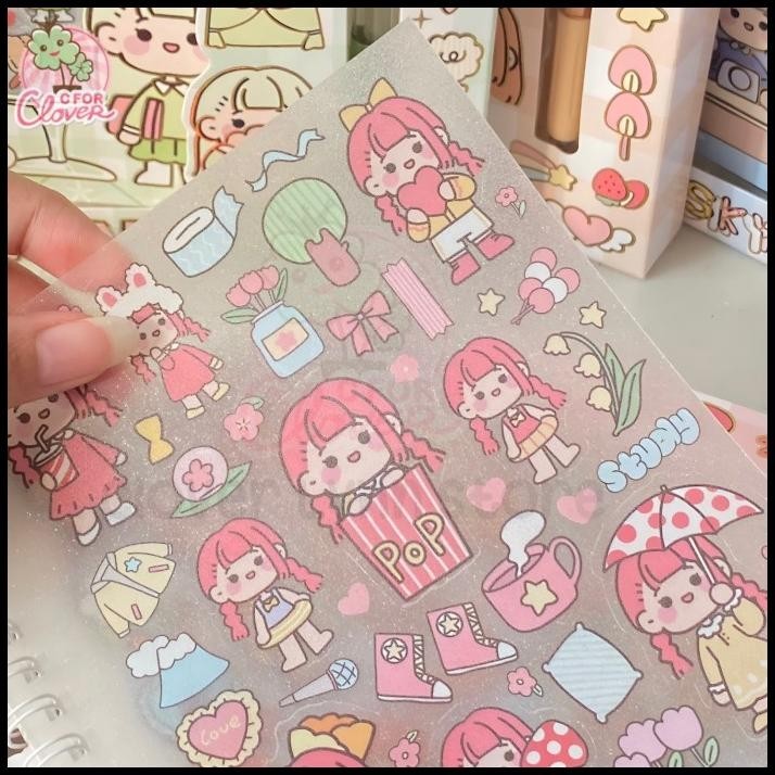 

DISKON STICKER BOOK WITH PEN CUTTER STIKER BUKU GLITTER SCRAPBOOK ART CRAFT !!!!!