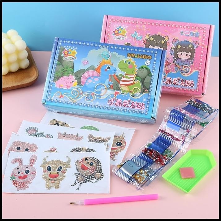 

BEST DEAL DIY KIDS STICKER DIAMOND PAINTING DIE CUT BOX STIKER KAWAII LUCU DRILL !!!!!!!