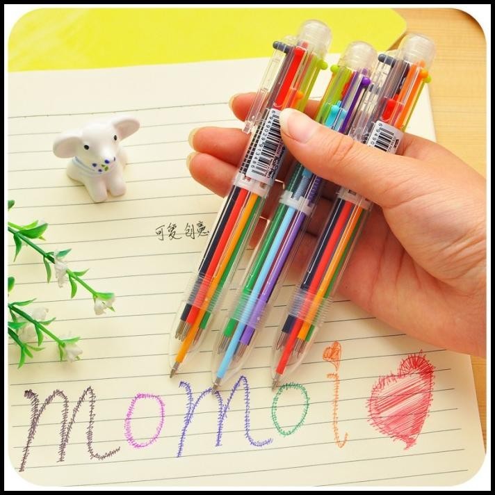 

DISKON BALLPOINT MULTI COLUR 6 IN 1 PENA PEN WARNA WARNI !!!!