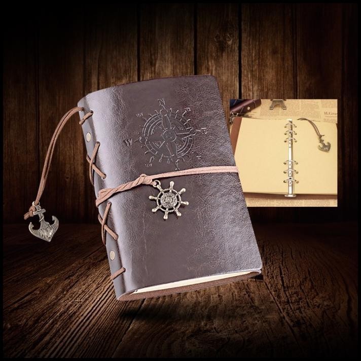 

GRATIS ONGKIR BUKU CATATAN HARIAN BINDER KULIT RETRO PIRATE DAILY NOTEBOOK COFFEE !!!!!!