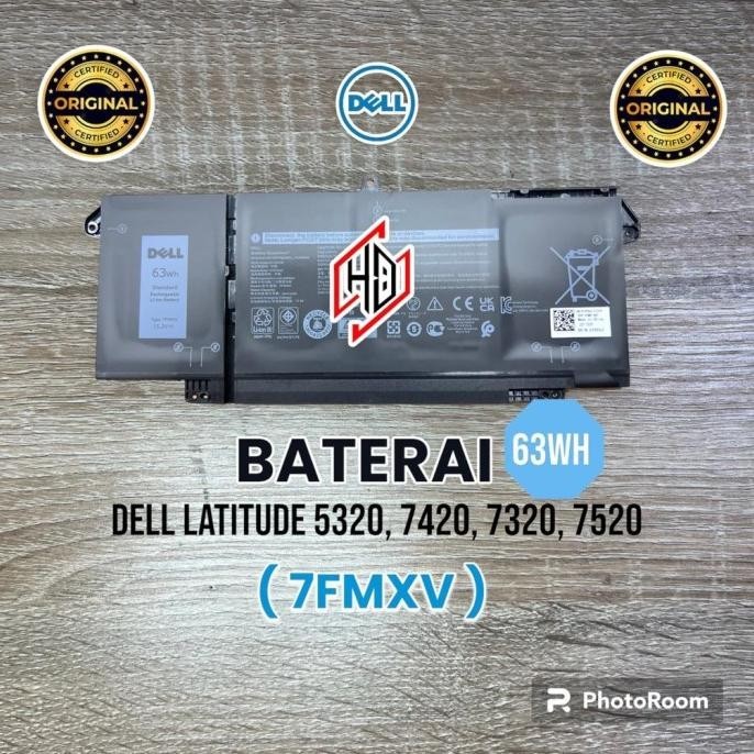 Battery Baterai Original Dell 7Fmxv Latitude 5320 7320 7420 7520 9Jm71 Lcd-Baterai Terlaris