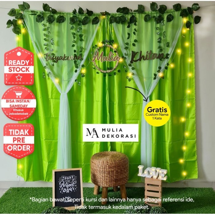 Dekorasi Backdrop Tasyakuran Syukuran Khitan Aqiqah 4 7 Bulan Paket W