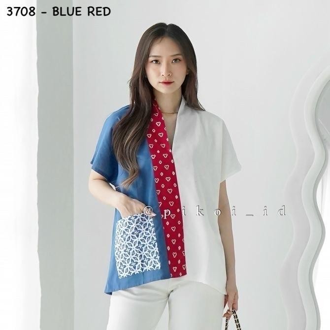 Atasan batik XXL jumbo / Blouse batik wanita jumbo / seragam kantor