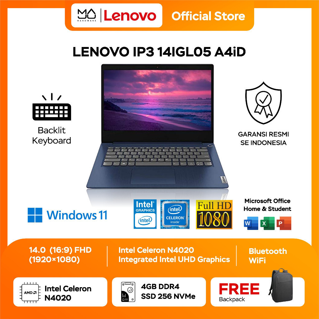 Laptop Lenovo Ideapad Slim 3 3-14IGL05 A4iD - Abyss Blue