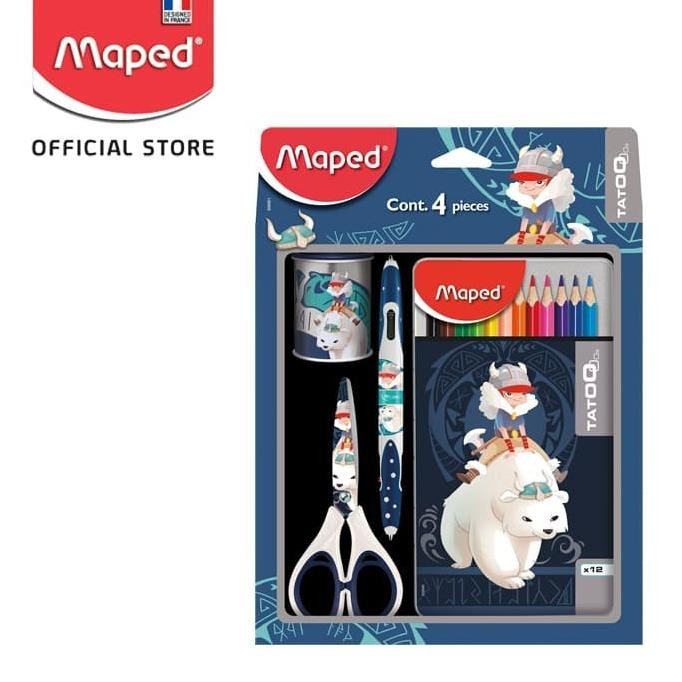

Terbagus! Maped Set Alat Tulis Tatoo Viking 4 Pieces ~Ctz Berkualitas