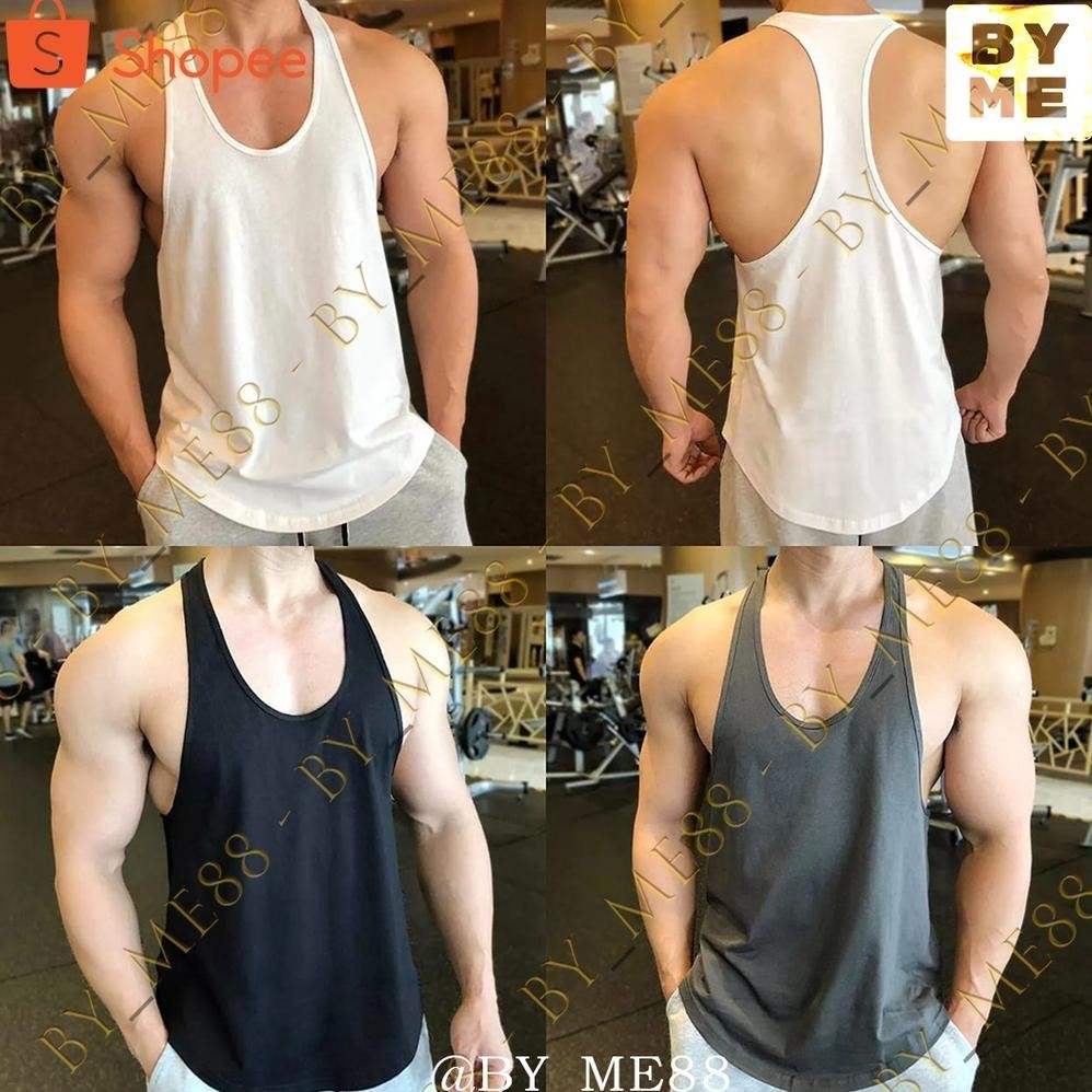 Kaos Singlet Pria Tali Kecil Sport Untuk Gym Cod