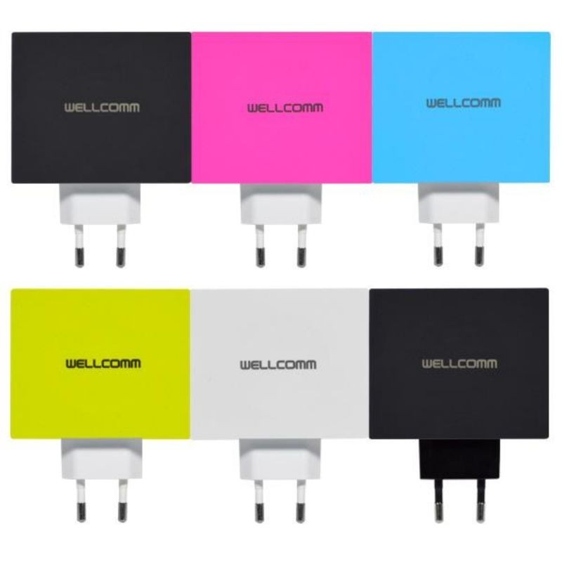 Adaptor Charger 4 USB Port 4.5A(USB 1.2Ax2 & USB 2.1Ax2) tanpa kabel Wellcomm