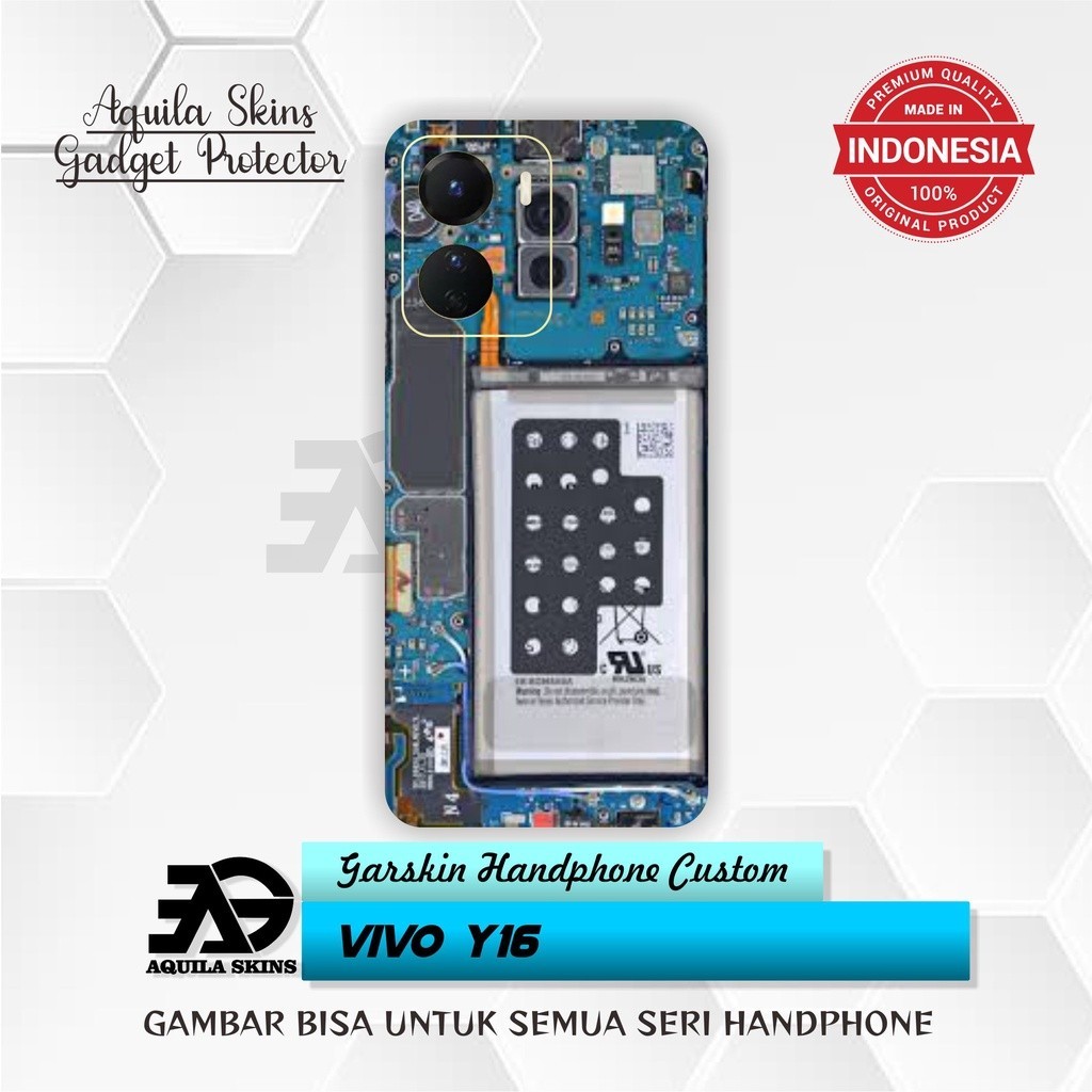 VIVO Y16 Garskin Hp Stiker Hp Skin Handphone Stiker Casing Anti Jamur Custom Gambar