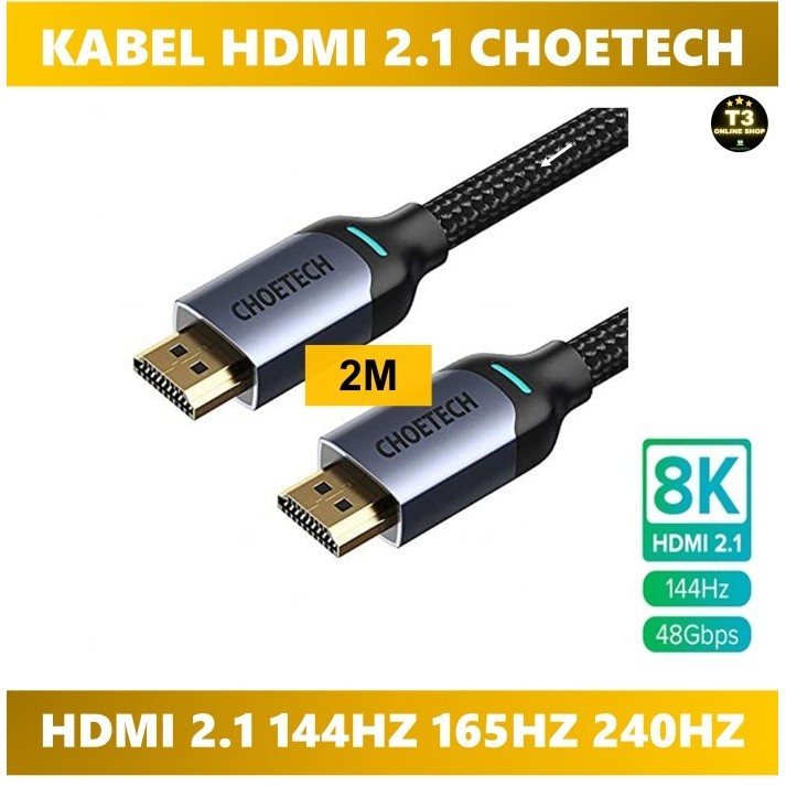 Terbaru Hdmi 2.1 Cable 144Hz 165Hz 240Hz Full Hd @ 240Hz - 2K @ 144Hz Promo Terlaris