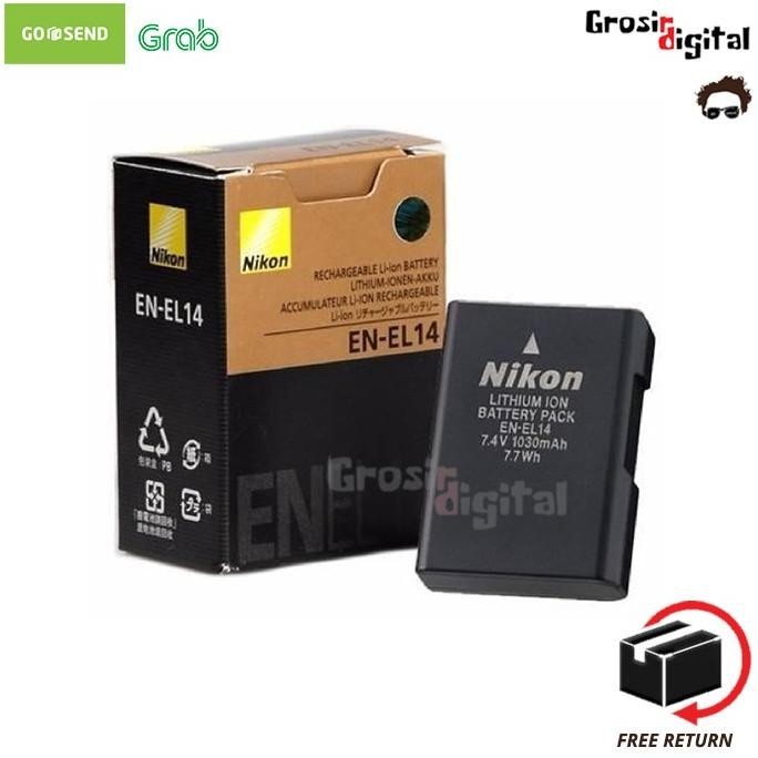 [BARU] Baterai Nikon EN-EL14 For Nikon DF, D5500, D5300, D5200, D5100, D3300, COOLPIX P7800, P7700