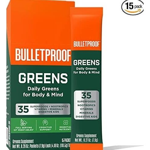 Bulletproof Greens Daily Greens Powder Superfoods Nootropics Packets ___Oasis